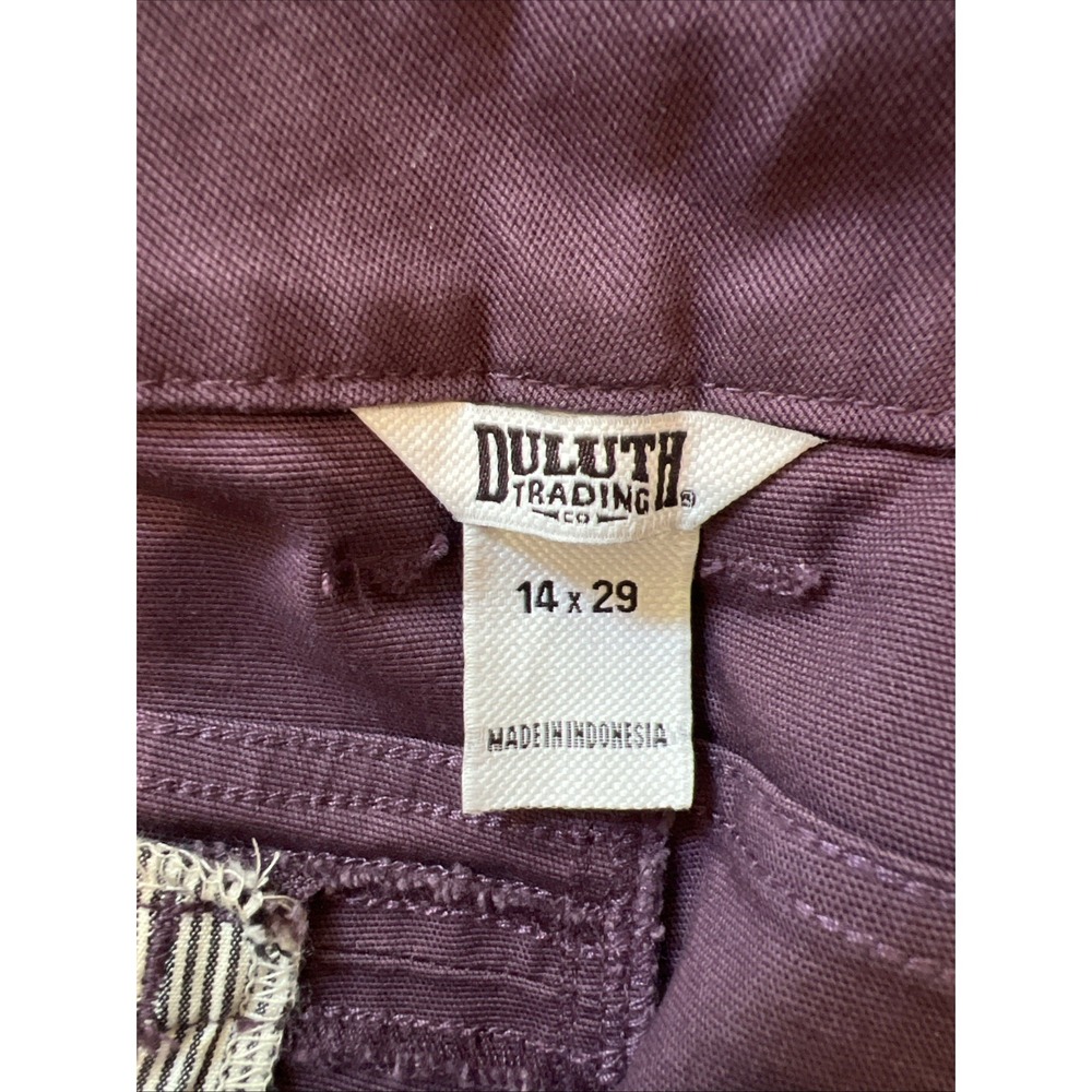 Duluth Flex Fire Hose Slim Leg Cargo Pants Women's Size 14 X 29 Elderberry Work - Picture 6 of 9